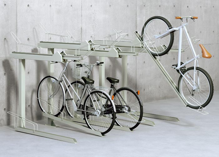 二段式自転車ラック