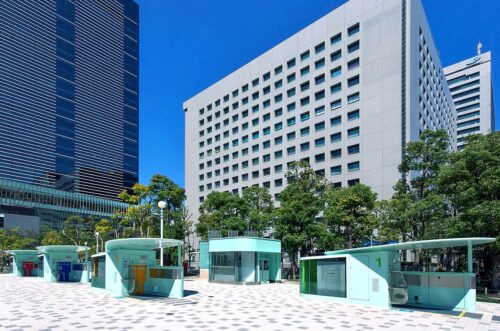 技研製作所の地下開発技術による機械式駐輪場
