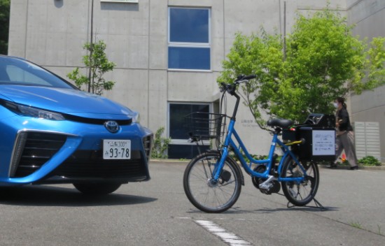 水素燃料電池搭載の電動アシスト自転車