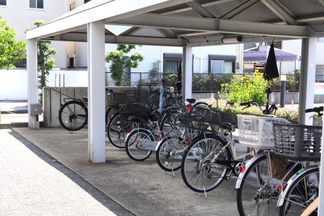 マンションの自転車置き場（駐輪場）