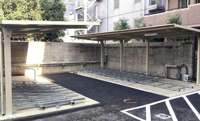 受水槽跡地の駐輪場