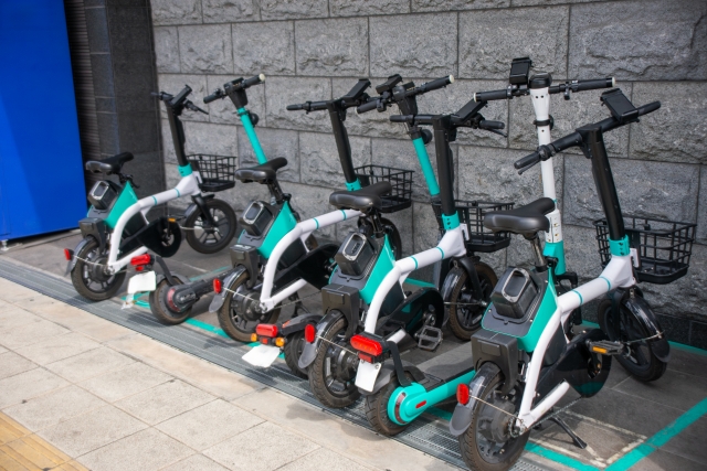 電動自転車用の駐輪場