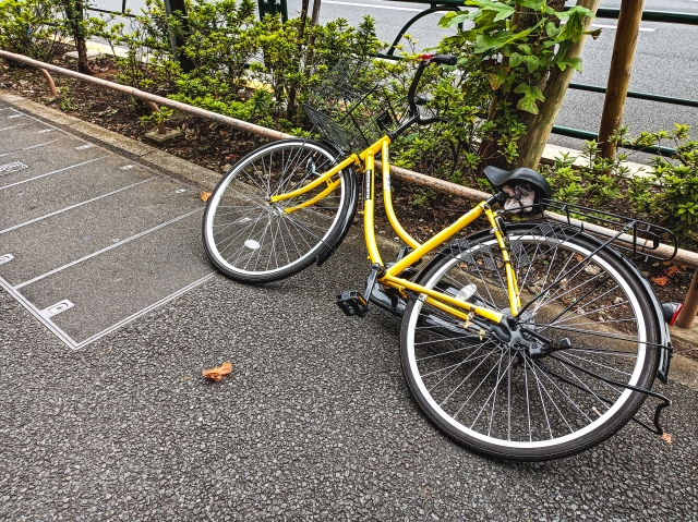 放置された自転車