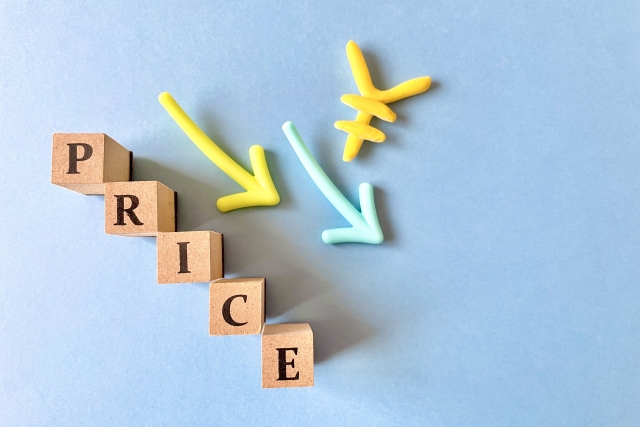 PRICEの文字列と下向きの矢印